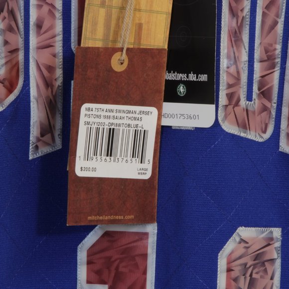 Isaiah Thomas Mens' Detroit Pistons NBA 75th Anniversary Mitchell & Ness Jersey - Picture 3 of 9